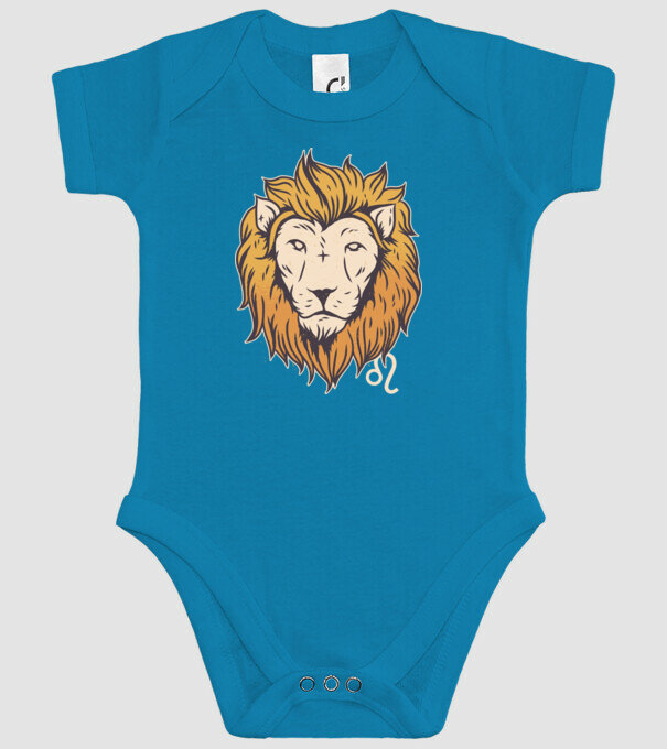 Lion head Horoscope model turcoaz pe tricou