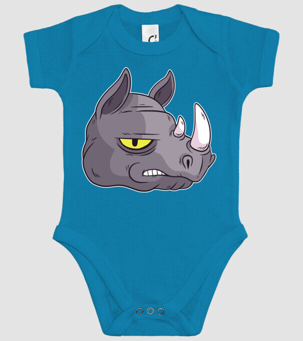 Cap de rinocer model turcoaz pe tricou