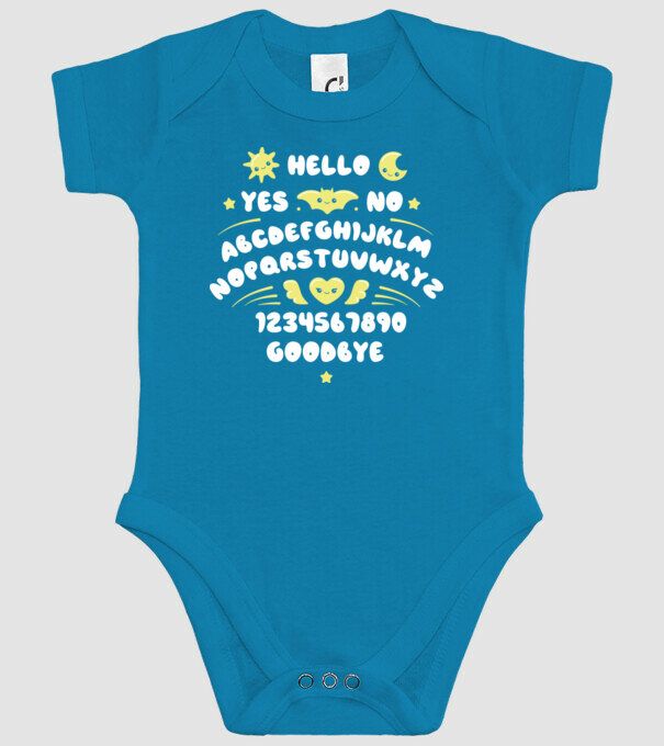 Motiv Ouija model turcoaz pe tricou