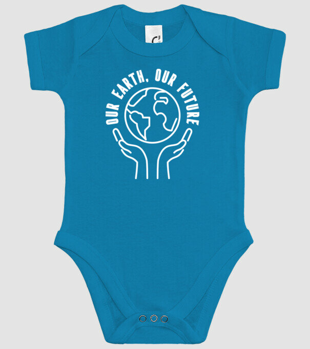 Our earth Our Future - Ziua Pământului model turcoaz pe tricou