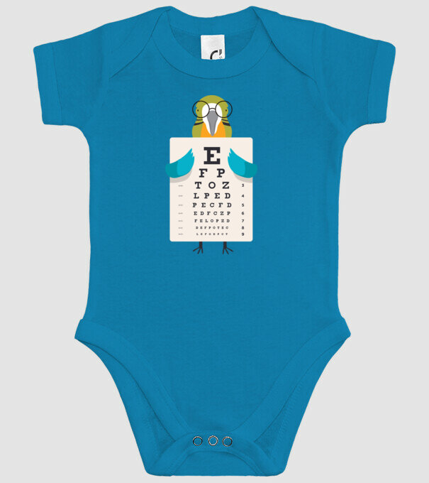 Oftalmolog papagal model turcoaz pe tricou