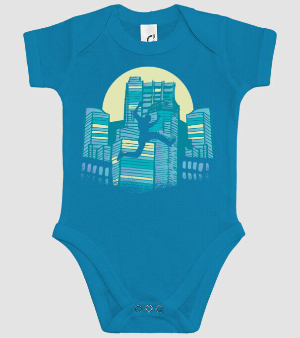 Parkour model turcoaz pe tricou