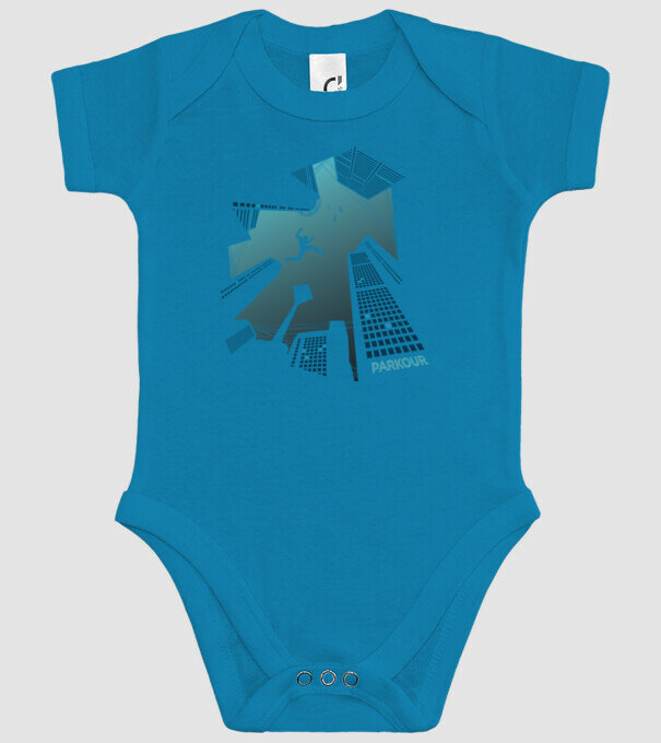 Tricou design Parkour model turcoaz pe tricou