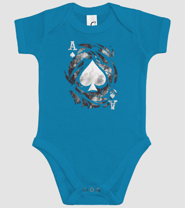 As de pică model turcoaz pe tricou