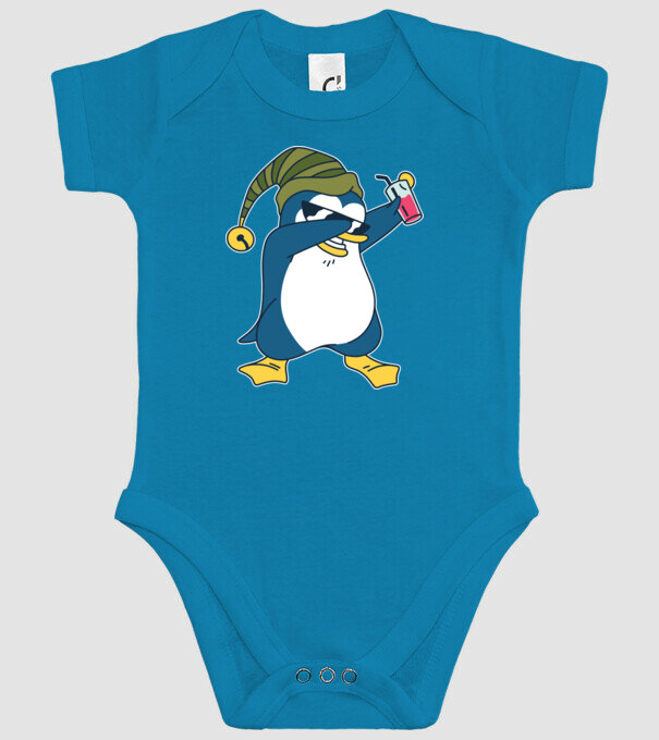 Pinguin DAB model turcoaz pe tricou