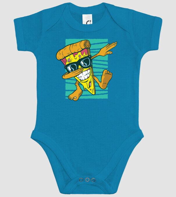 Felie de pizza DAB model turcoaz pe tricou