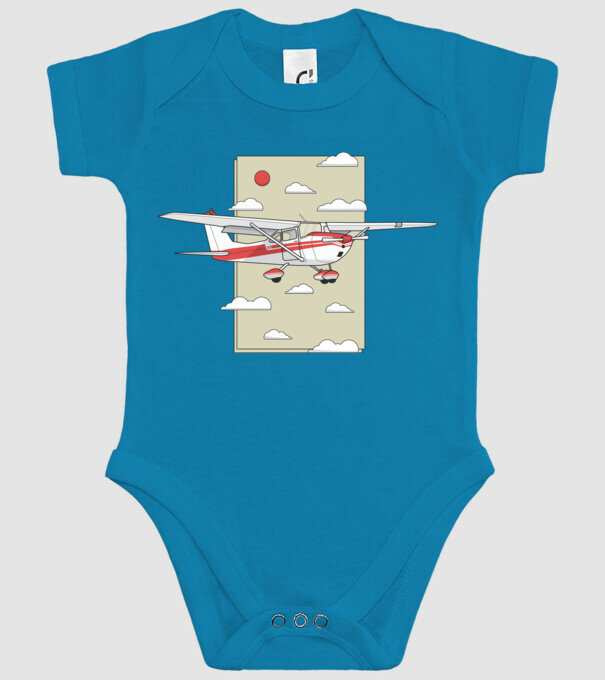 Avion cu elice model turcoaz pe tricou