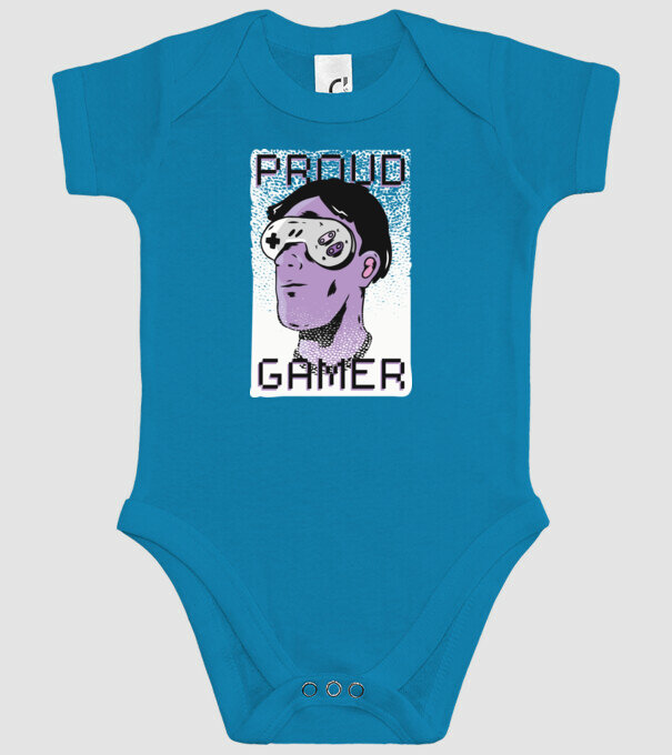 Ochelarii VR Proud Gamer model turcoaz pe tricou