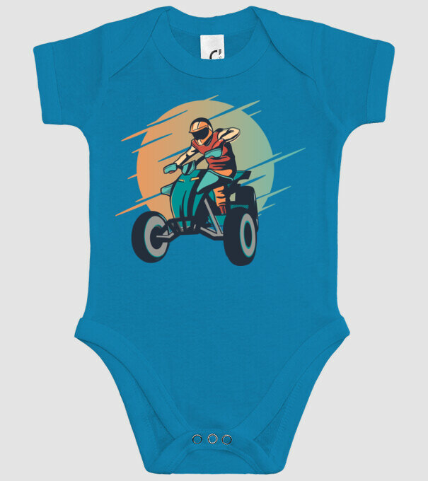 Concurent ATV model turcoaz pe tricou