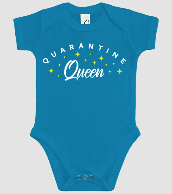 Quarantine queen model turcoaz pe tricou