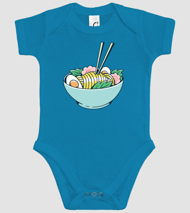Paste Ramen model turcoaz pe tricou