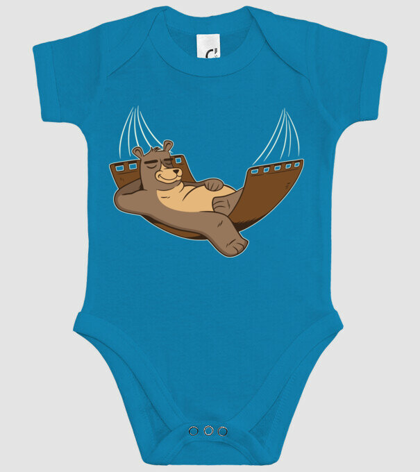 Urs Relax model turcoaz pe tricou