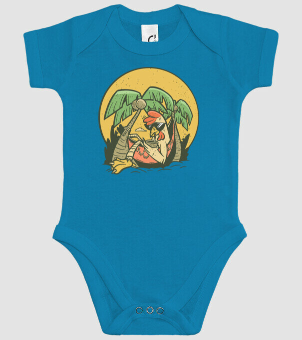Pui relaxați model turcoaz pe tricou