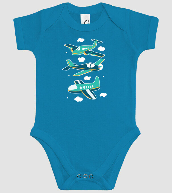 Avioane model turcoaz pe tricou