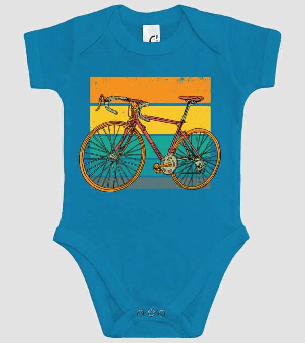 Bicicletă Retro model turcoaz pe tricou