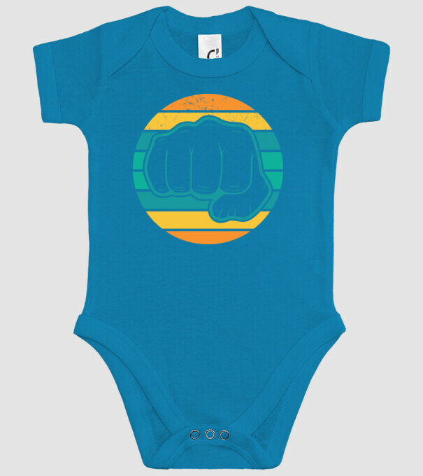Pumn Retro model turcoaz pe tricou