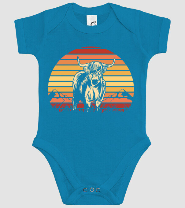 Vită Retro model turcoaz pe tricou
