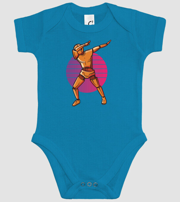 Robot DAB model turcoaz pe tricou