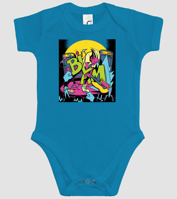 Star rock model turcoaz pe tricou