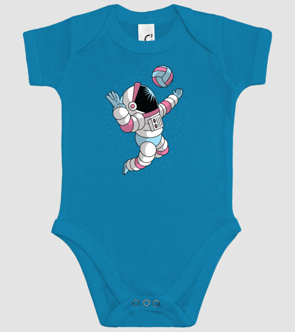 Astronaut voleibalist model turcoaz pe tricou