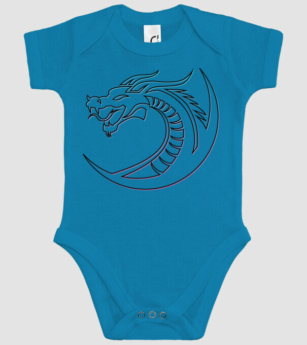 Dragon Tribal model turcoaz pe tricou