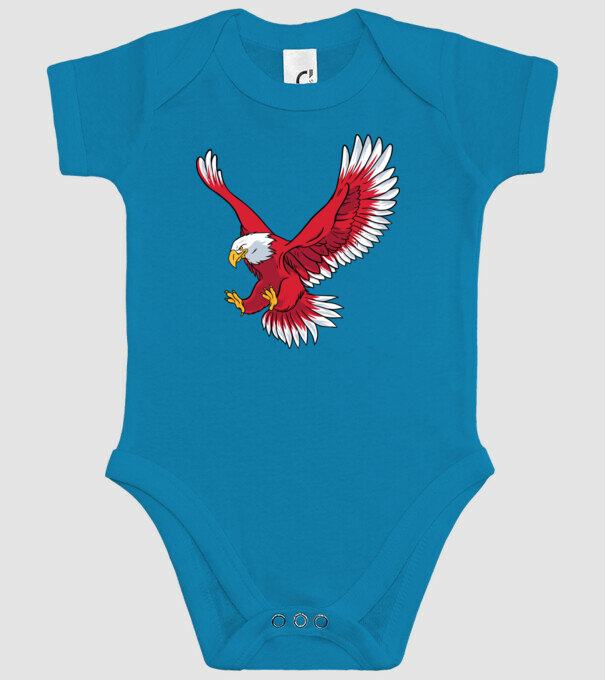 Vultur model turcoaz pe tricou