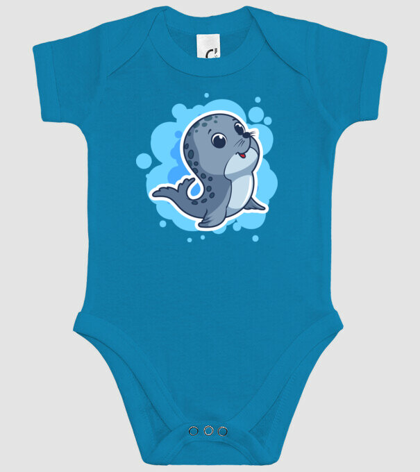 Sea Lion - Focă drăguță model turcoaz pe tricou
