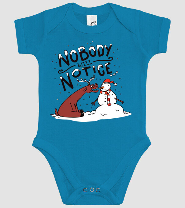 Nimeni nu va observa Om de zăpadă model turcoaz pe tricou