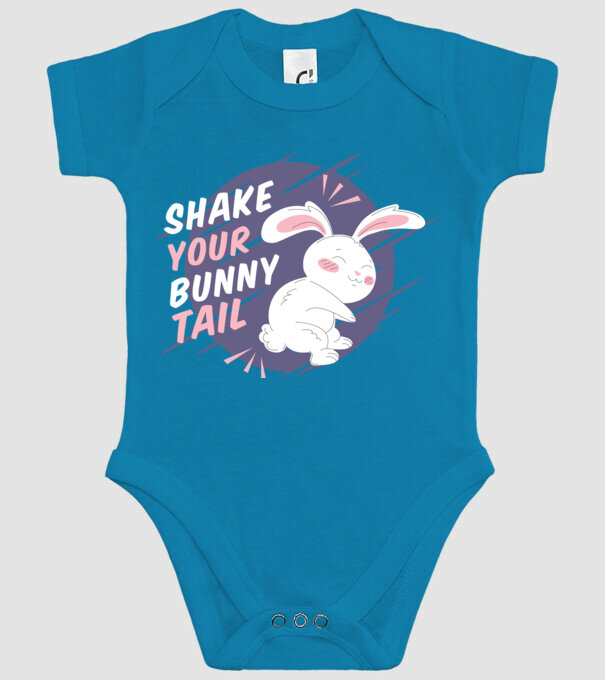 Shake your bunny tail model turcoaz pe tricou