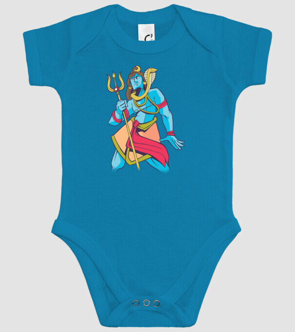 Shiva model turcoaz pe tricou