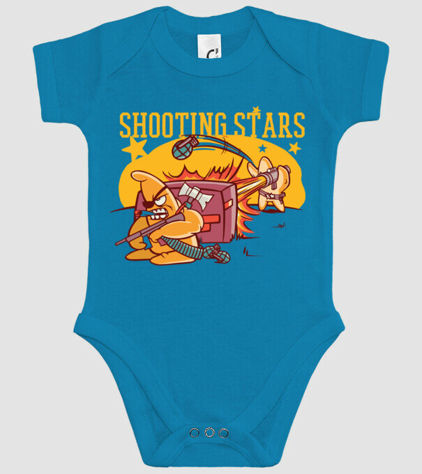 Shooting Stars model turcoaz pe tricou