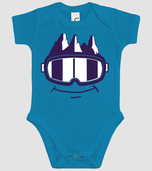 Ochelari de schi Smiley model turcoaz pe tricou