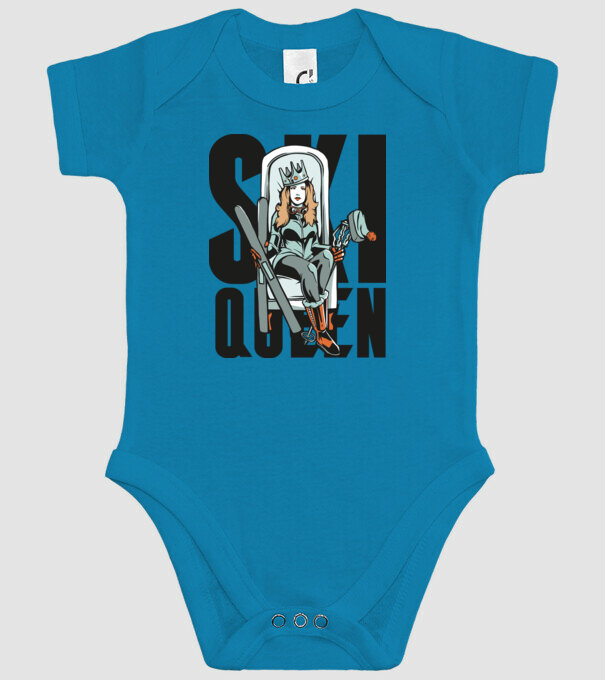 Ski Queen - Regină schioară model turcoaz pe tricou