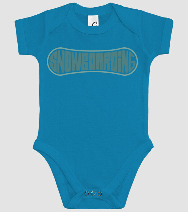 Snowboarding model turcoaz pe tricou