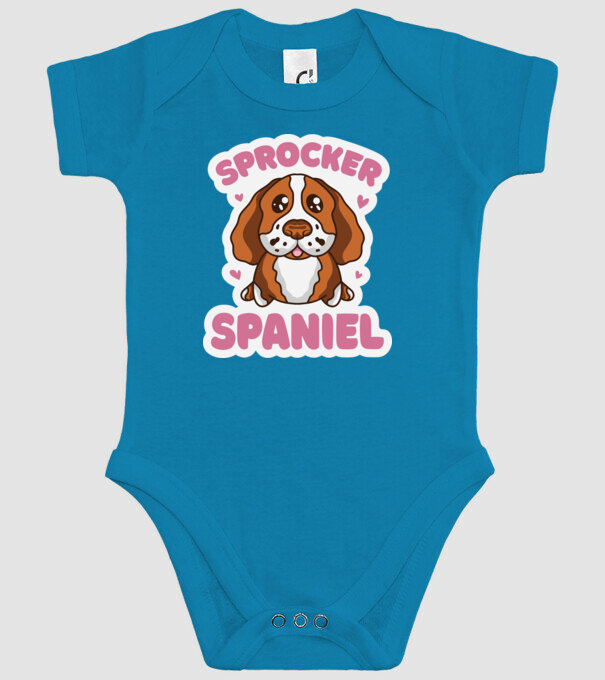 Sprocker Spaniel model turcoaz pe tricou