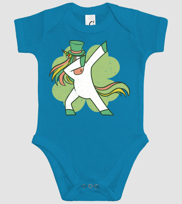St Patrick Unicorn DAB model turcoaz pe tricou