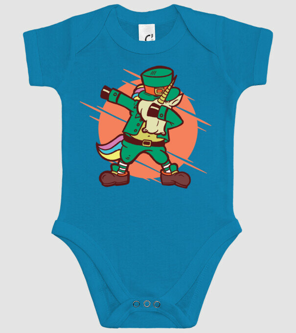 St Patrick Unicorn DAB model turcoaz pe tricou