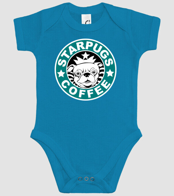 Starpugs Coffee model turcoaz pe tricou