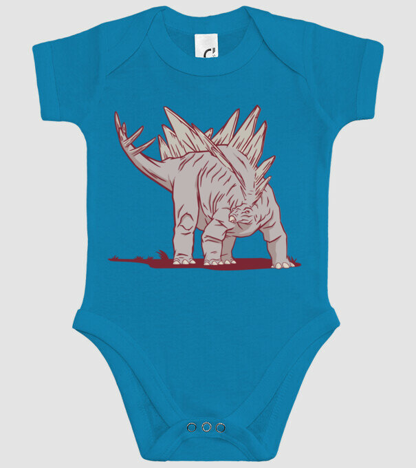 Stegosaurus dinozaur model turcoaz pe tricou