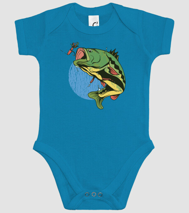 Biban Pescar model turcoaz pe tricou