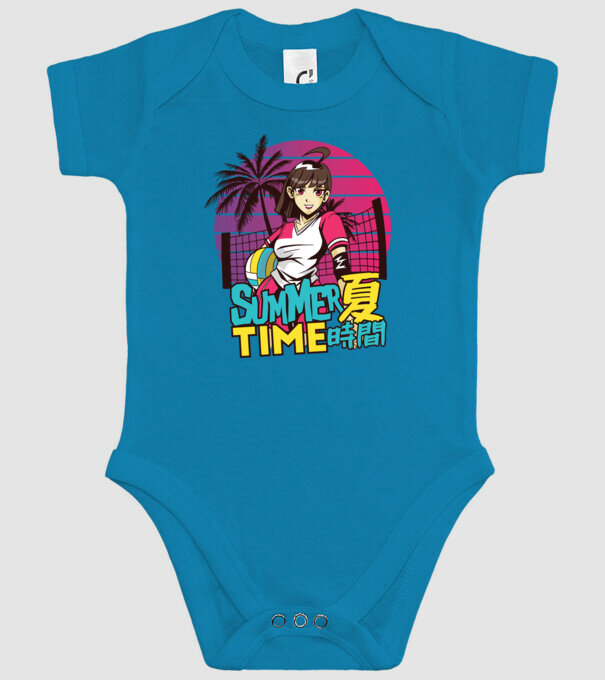 Summer Girl Anime Fată Manga model turcoaz pe tricou