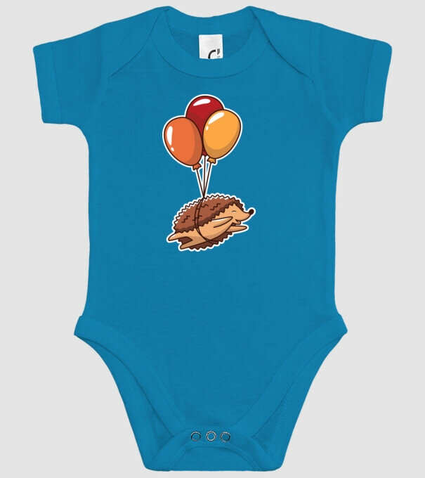 Arici cu balon model turcoaz pe tricou