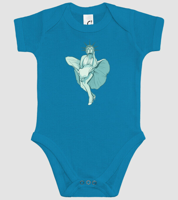 Statuia Libertății rușinos model turcoaz pe tricou