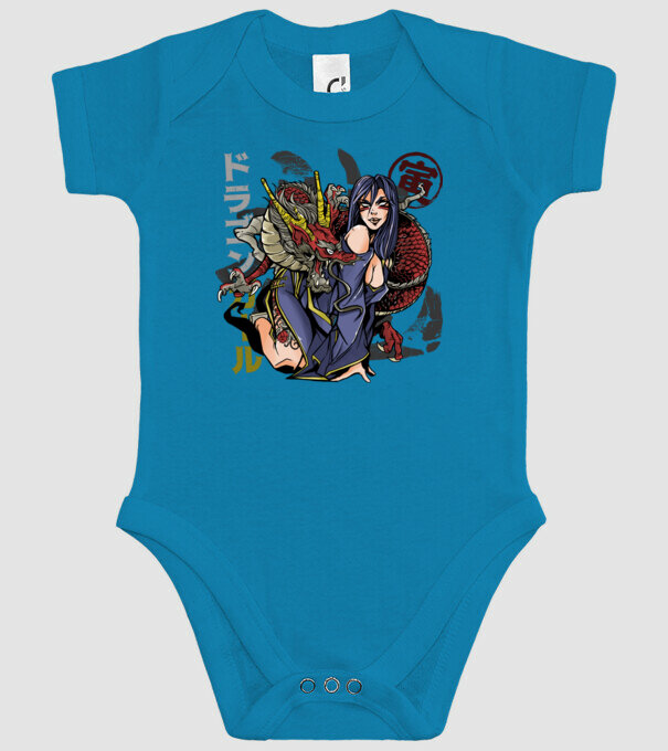Dragon sexy Anime model turcoaz pe tricou