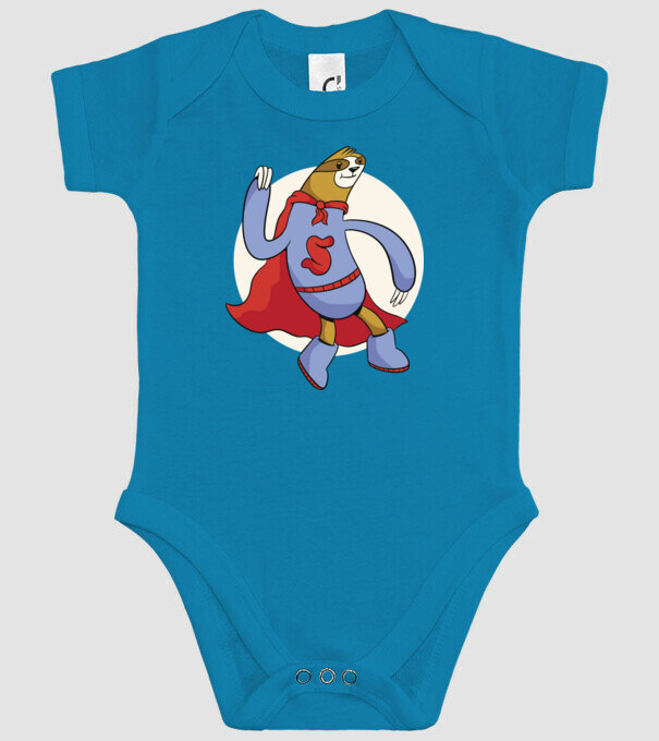 Leneș supererou model turcoaz pe tricou