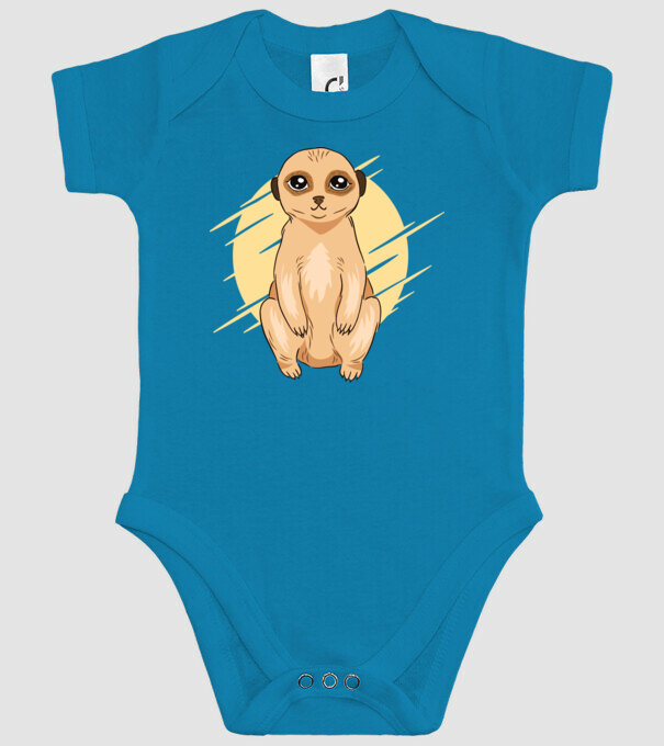 Suricată model turcoaz pe tricou