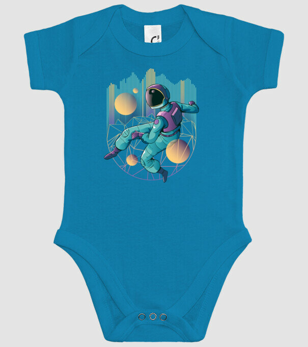 Techno Astronaut tricou astronaut model turcoaz pe tricou