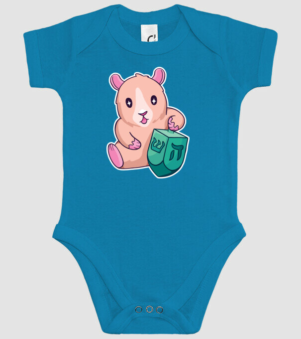 Porcușor de Guineea model turcoaz pe tricou