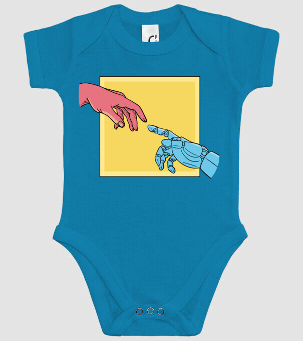 Robot creație model turcoaz pe tricou