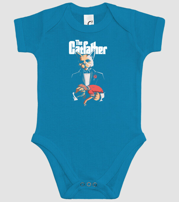 The Catfather model turcoaz pe tricou